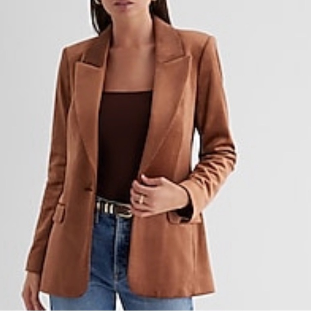 Express Velvet One Button Corduroy Blazer Women - XS